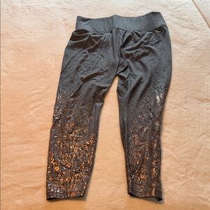 Livi Active Gray and Rose Gold Leggings